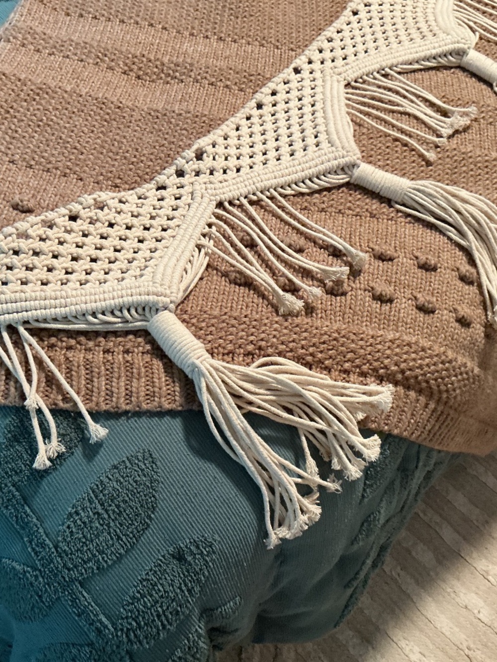 Macrame valance